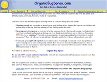 Tablet Screenshot of organicbugspray.com